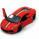 Diecast 5" Lamborghini Aventador Lp700 4 Stripes Car 1:38 Orange