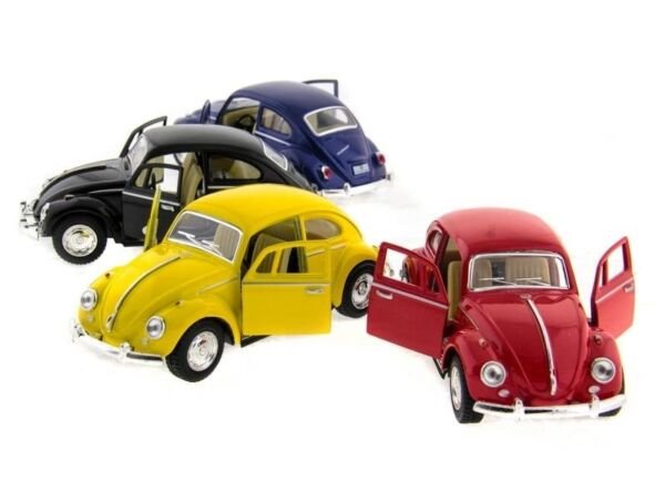 Diecast 4 Pc Set 5" 1967 Volkswagen Classical Beetle Car 1:32