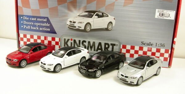 Diecast Brand 5" Bmw M3 Coupe E92 Car 2Door 1:36 Set Of 4
