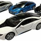 Diecast Set Of 4 Bmw I8 2 Door Coupe 1:36 Car Pull Action