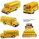 Diecast 12Pc Box 5" School Bus Die Cast Pull Back Action