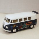 Diecast 5" 1962 Volkswagen Classical Bus With Decal 1:32 Love Peace Green