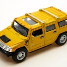 Diecast 5" 2008 Hummer H2 Suv 1:40 Car Pull Action Yellow