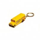 Diecast 2.5 Inch Mini Yellow School Bus Key Chain Pull Back Action Kt2523D