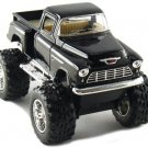 Diecast Offroad Big Foot Monster 1955 Chevy Stepside Pickuptruck 1:32 Black 4X4