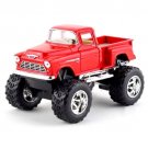 Diecast Off Road Big Foot Monster 1955 Chevy Stepside Pickup Truck 1:32 Red4X4