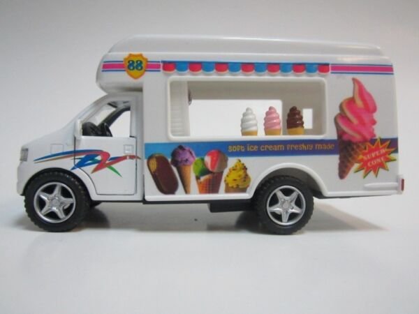 Diecast Softy Ice Cream Truck With Pull Back Action 5" Fun