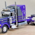 Diecast Dcp Gunmetal Gray/Purple Peterbilt 389 63" Sleeper No Box 1/64