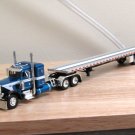 Diecast Dcp 1/64 Peterbilt 359 36” Blue Flattop Wilson Flatbed Semi Truck 60 1621