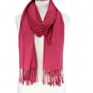 Coral Pink Solid Pashmina Silky Cashmere Feel Shawl Scarf Wrap75 inches x 28 inches