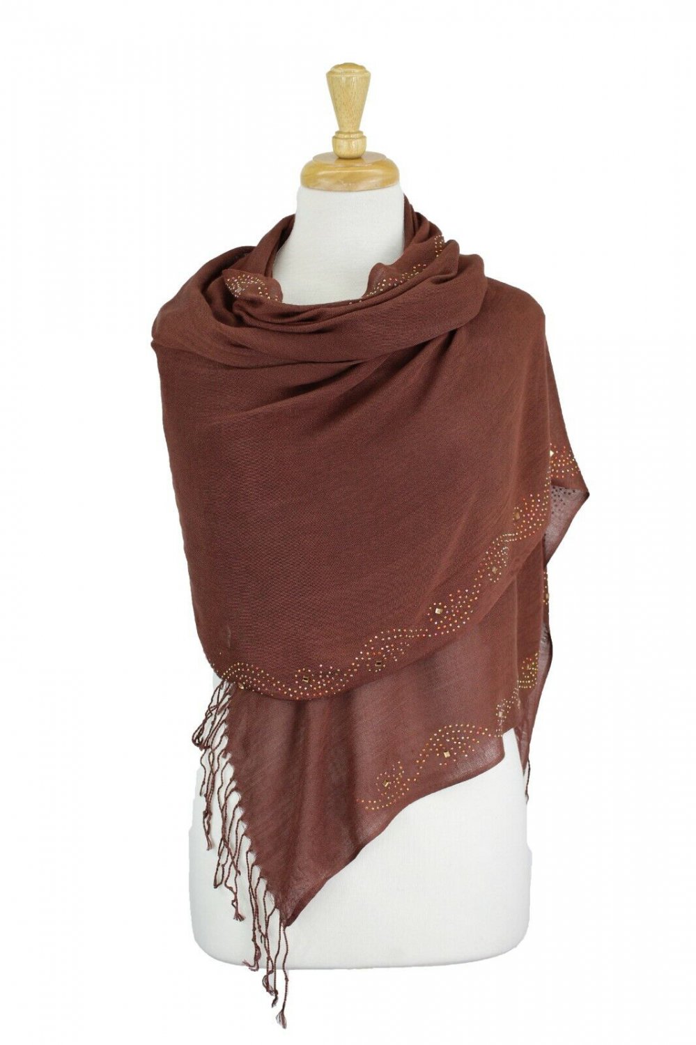 Brown Rhinestone Shawls and Wraps for Evening Dresses Wedding Shawl ...