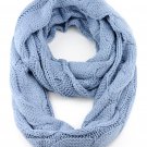 Denim Scarf Soft Chunky Warm Pullover Knit Long Loop Infinity Hood Cowl Scarf