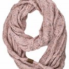 Confetti Indi Pink Scarf Soft Chunky Warm Pullover Knit Long Loop Infinity Hood Cowl Scarf