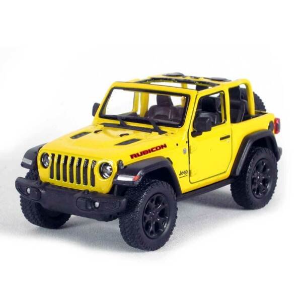 Diecast 5" 2018 Jeep Wrangler Rubicon Conv Yellow 1/34 Scale Toys