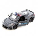Diecast 1:36 Scale 5" 2021 Corvette C8 Toy Car Gray Police Toys