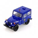 Diecast 5'' 1971 Jeep Dj-5B Model Car Police 1:26 Blue Color Toys
