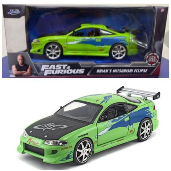 Diecast 4 Fast And Furious Brian'S Mitsubishi Eclipse Car 1:24 Toys