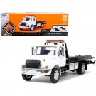 Diecast International Flatbed Tow Truck White Color 1/24 Scale Toys
