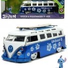 Diecast Volkswagen T1 Bus Stitch Figure Surfboard "Lilo Stitch" 1/24 Toys