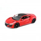 Diecast Acura Nsx Red With Black Top 1/24 Model Car 2018 Toys