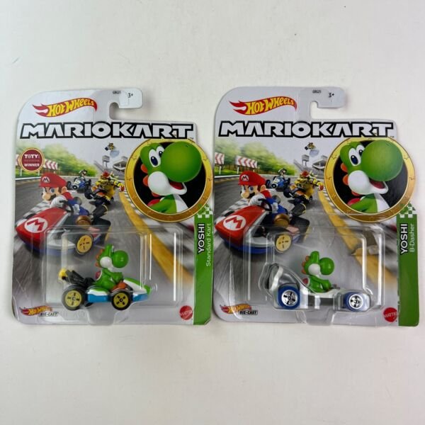 Diecast  Mario Kart Green Yoshi Standard Kart B-Dasher Cars 1:64 Toys