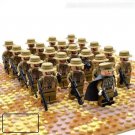21pcs/set WW2 Military UK Army Britain Troops Soldiers Minifigures Block Toys