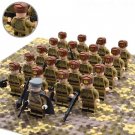 21pcs/set WW2 Military Soviet Union Red Army Soldiers Officer Minifigures Toys