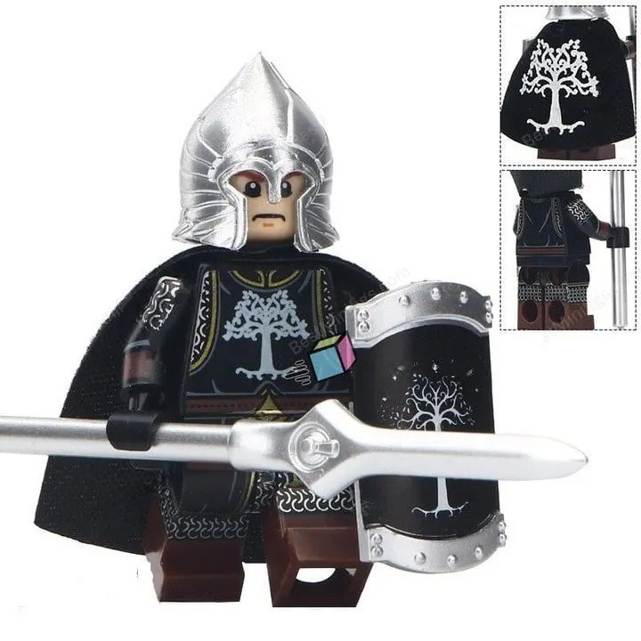 Gondorian Soldier Spear infantry The Lord of the Rings Minifigure Block