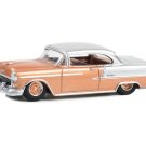 1955 Chevrolet Bel Air Coupe - Rose Gold and Silver Diecast 1:64 Scale Model