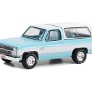 1984 Chevrolet K5 Blazer Custom - Blue and White Diecast 1:64 Scale Model