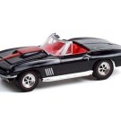 1967 Chevrolet Corvette Convertible Black w/ Red Interior Diecast 1:64 Scale Model