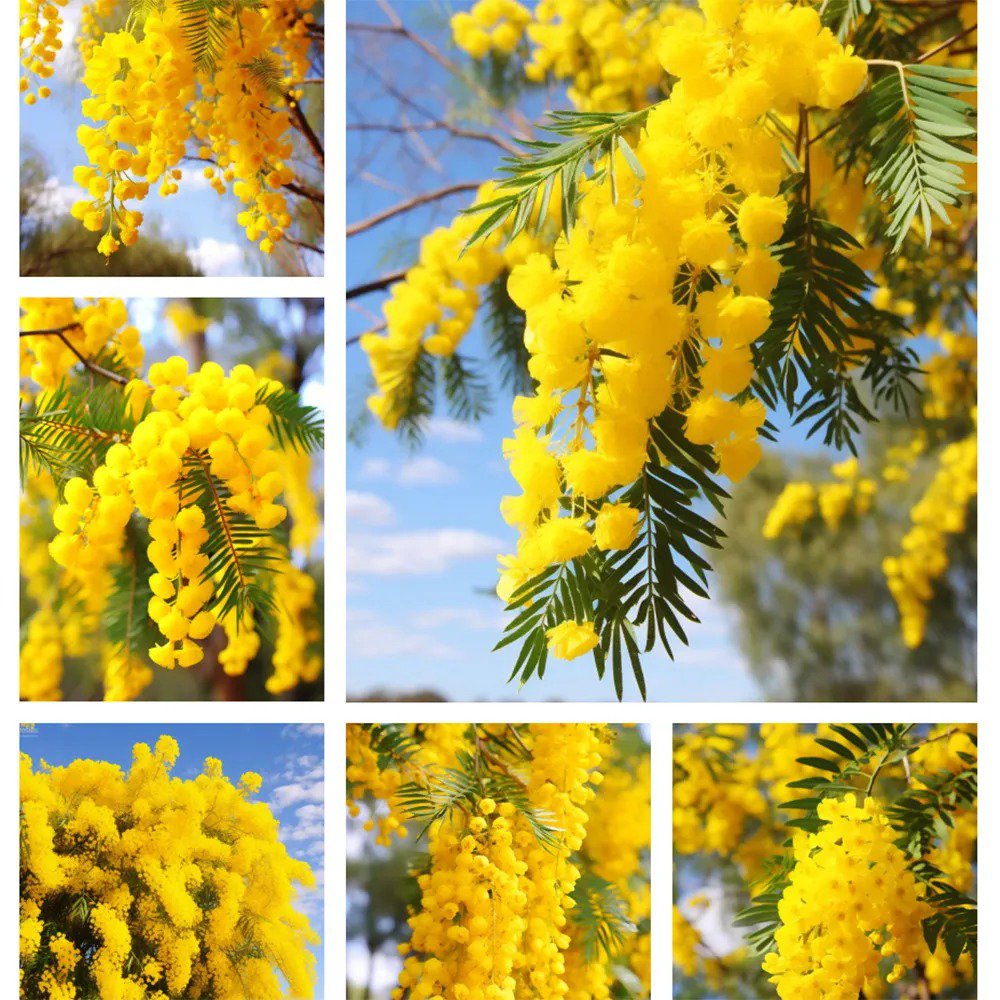 200 Seeds Silver Wattle Seeds - Fragrant Yellow Flowers, Winter Blooming