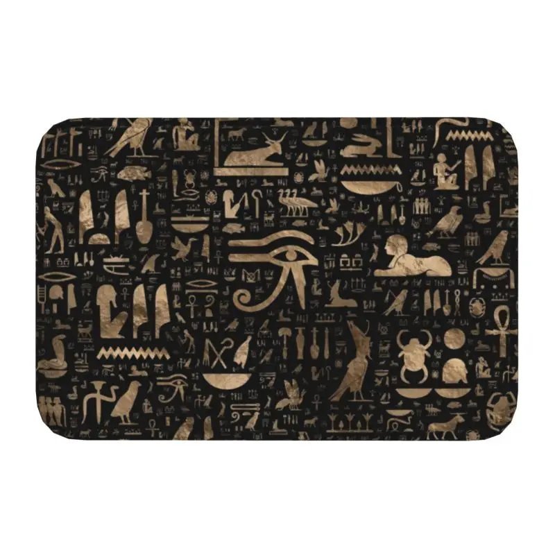 Ancient Egyptian Hieroglyphs Door Floor Mats AntiSlip Outdoor Egypt