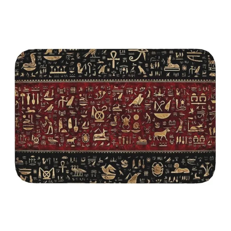 Egyptian Hieroglyphs Floor Door Mats AntiSlip Outdoor Ancient Egypt
