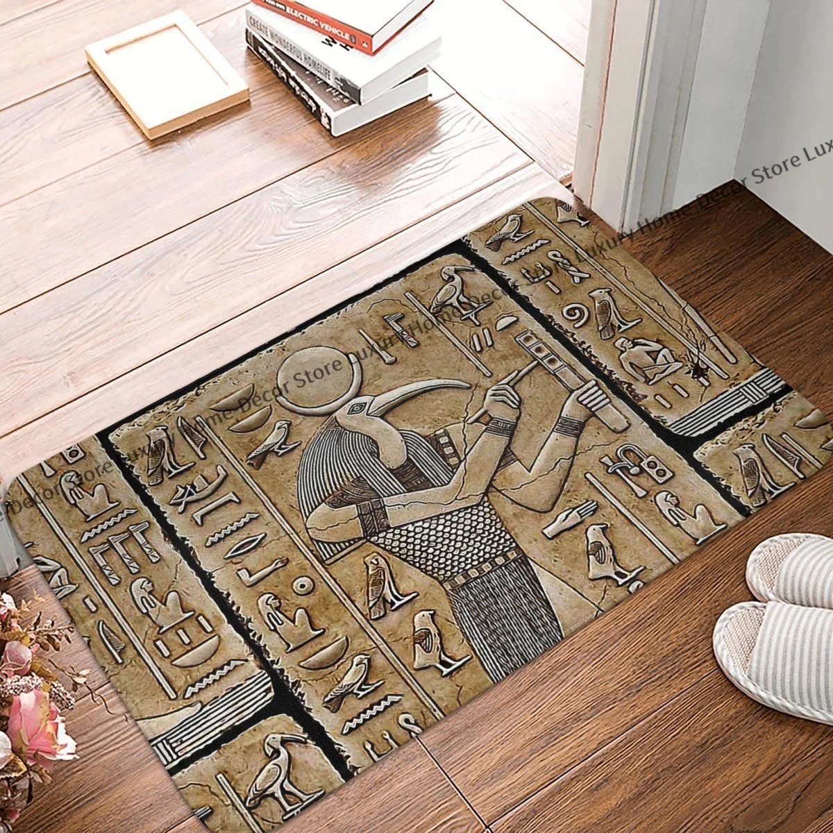 Bedroom Mat Thoth Ancient Egyptian Deity Doormat Carpet Balcony Rug