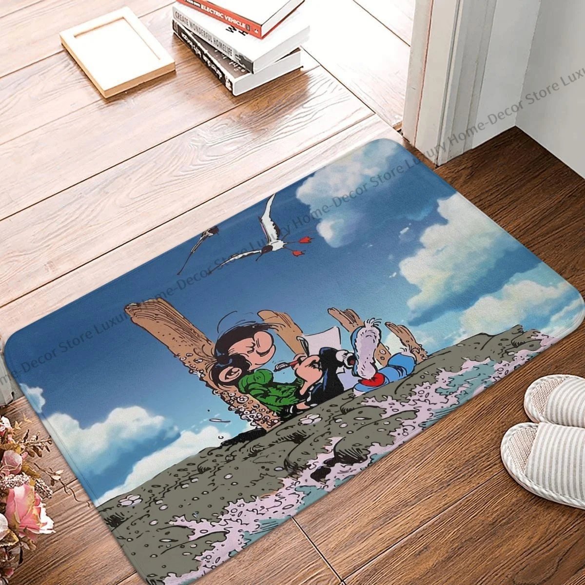 Gaston Lagaffe Kitchen NonSlip Carpet Goof On Dock Mat Doormat