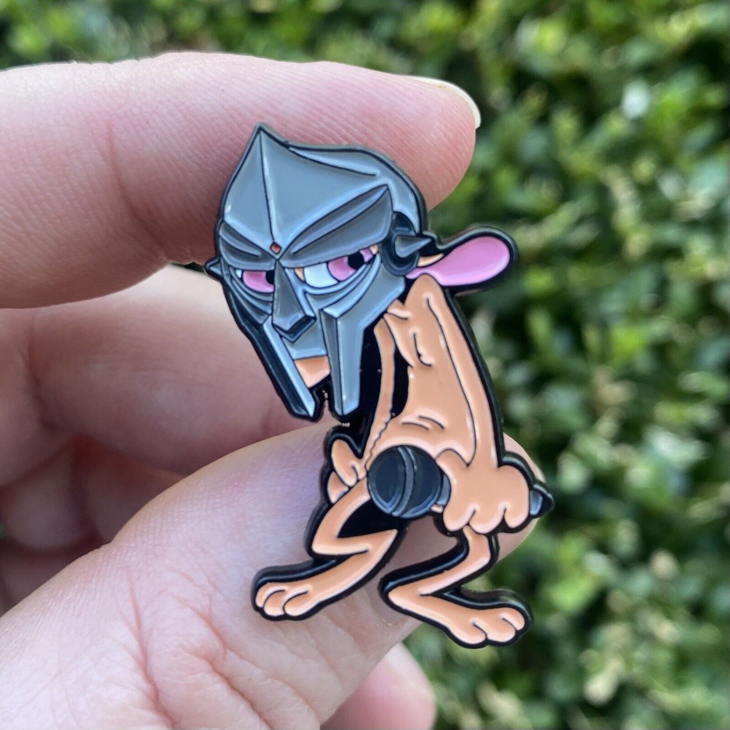 MF REN - MF DOOM/Ren And Stimpy Mashup Enamel Pin - 1 1/2&acirc;��