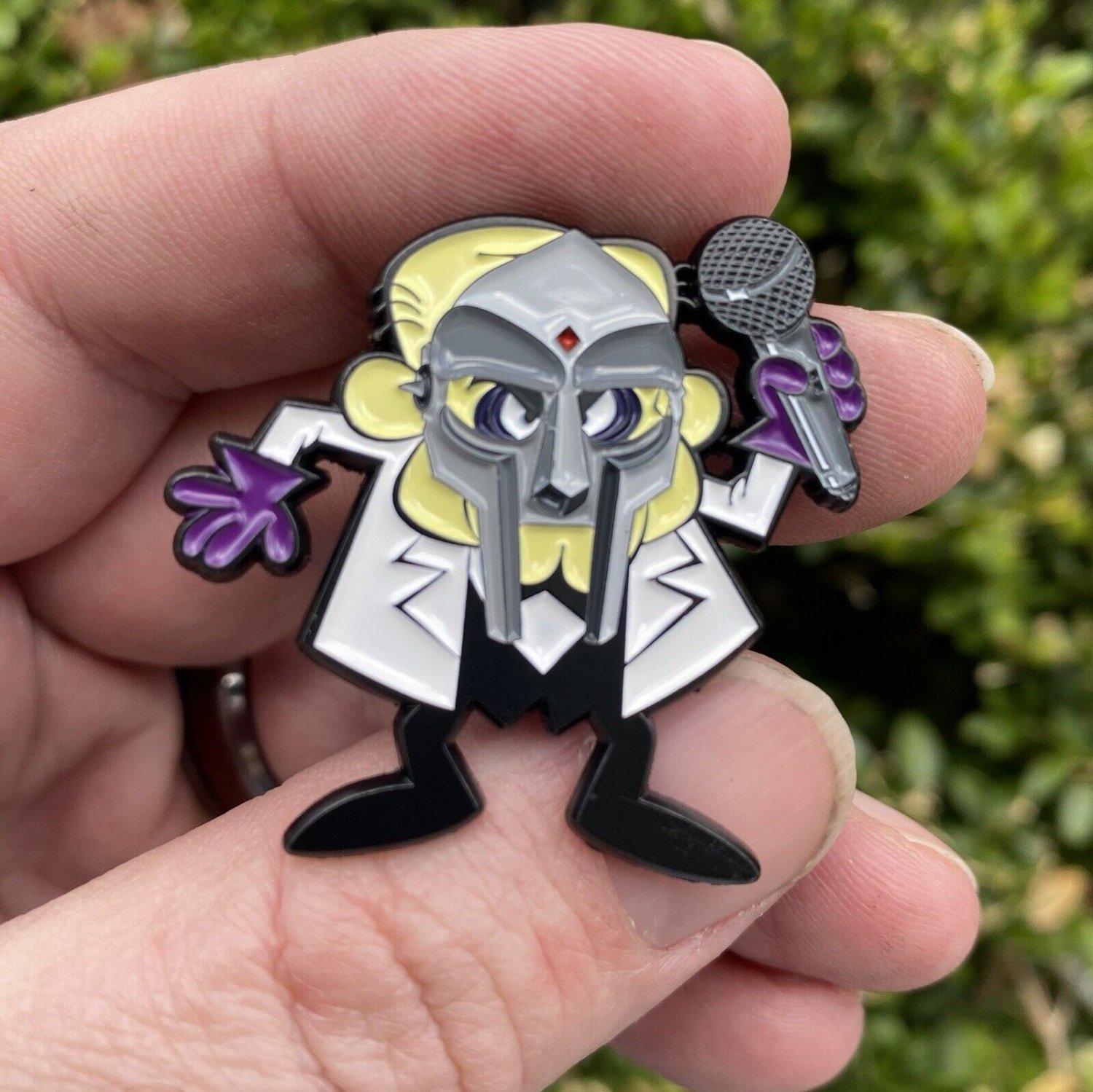 Simon DOOM Sinister - MF DOOM/Underdog Mashup Pin - 1 1/2&acirc;�� Simon Bar Sinister