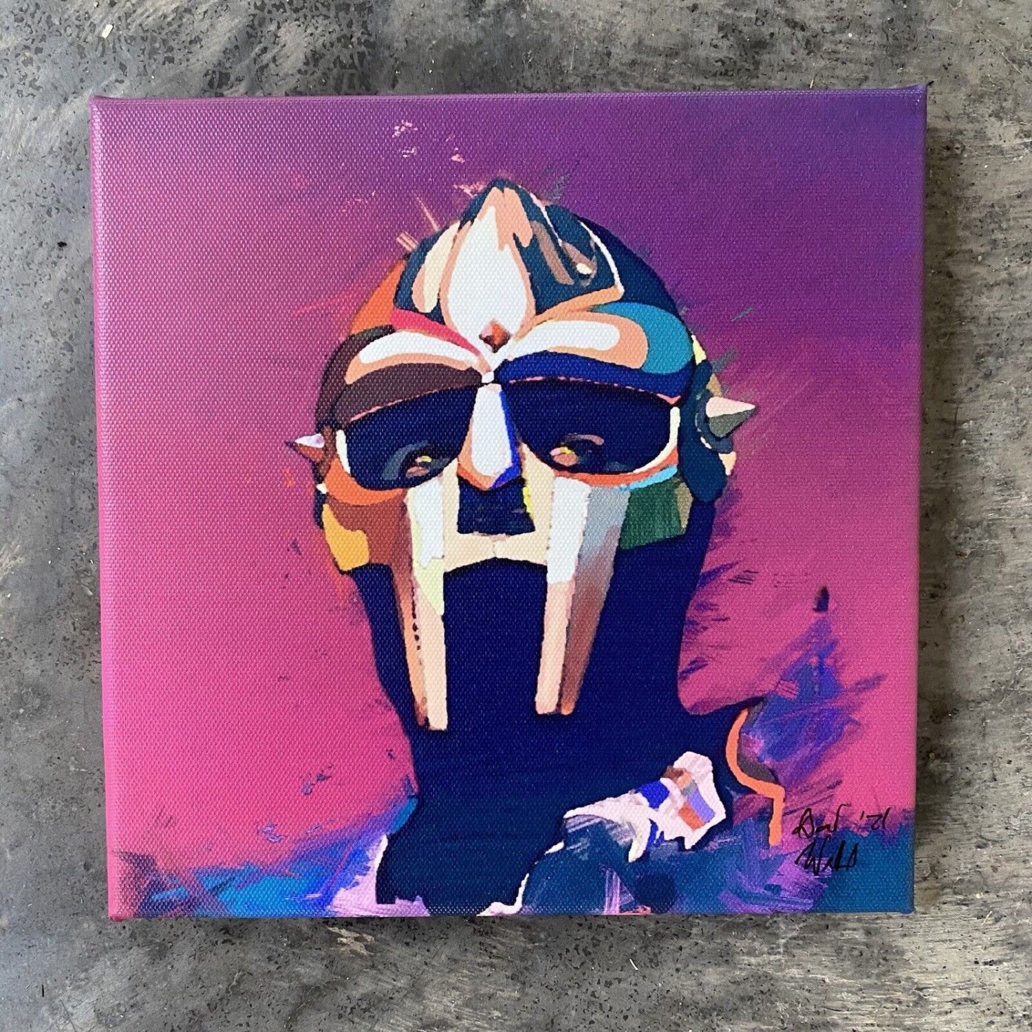 MF DOOM - &acirc;��Living Off Borrowed Time&acirc;�� Canvas Print - 8&acirc;��x8&acirc;��