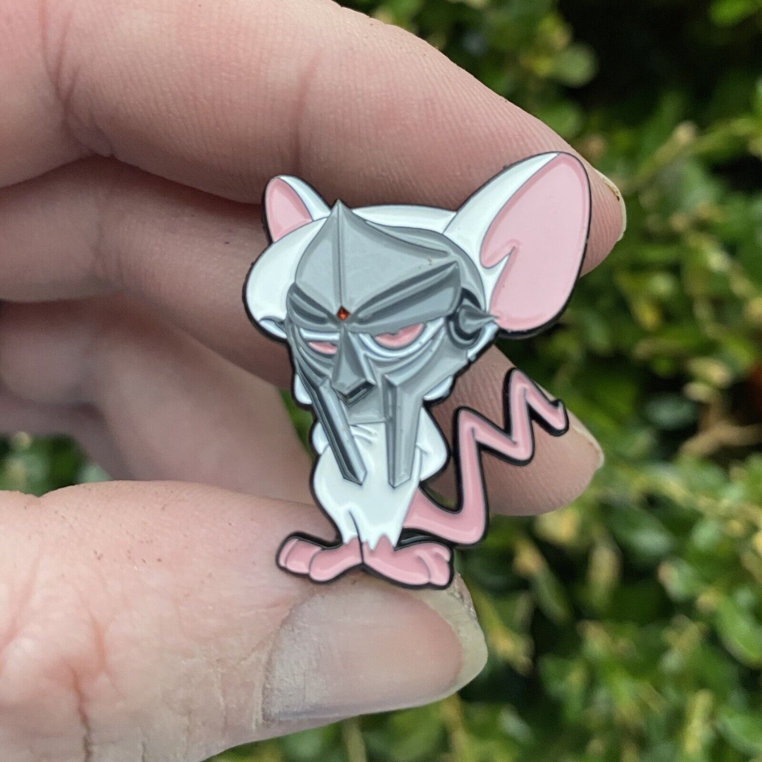 MF BRAIN - MF DOOM/Pinky And The Brain Mashup Pin - 1 1/4&acirc;�� - Animaniacs