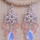 Sterling Silver Japanese Daisy Chandelier Earrings - FREE SHIPPING!