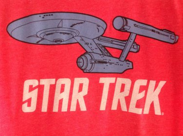 Retro Star Trek Distressed Tee Shirt Adult Size