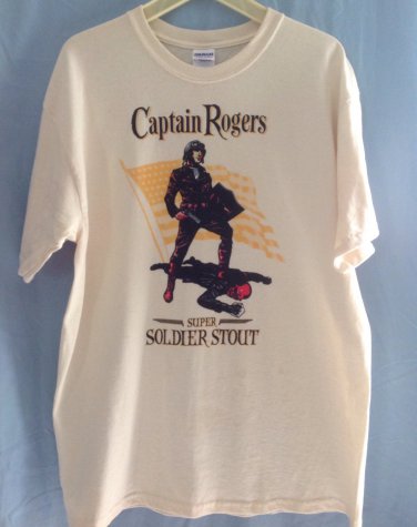 Captain Rodgers Super Soldier Stout Tee Shirt Adult Size