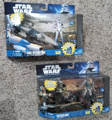 Star Wars the Clone Wars Speeder Bike with Clone Trooper Jesse and Castas with Speeder Bike