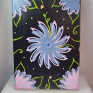 Hand-Painted Rectangular Abstract Flower