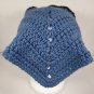 Handmade Crocheted Blue with Black Bandana/Scarf
