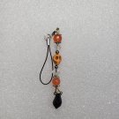 Handcrafted Bead Charm with Orange and Clear Theme