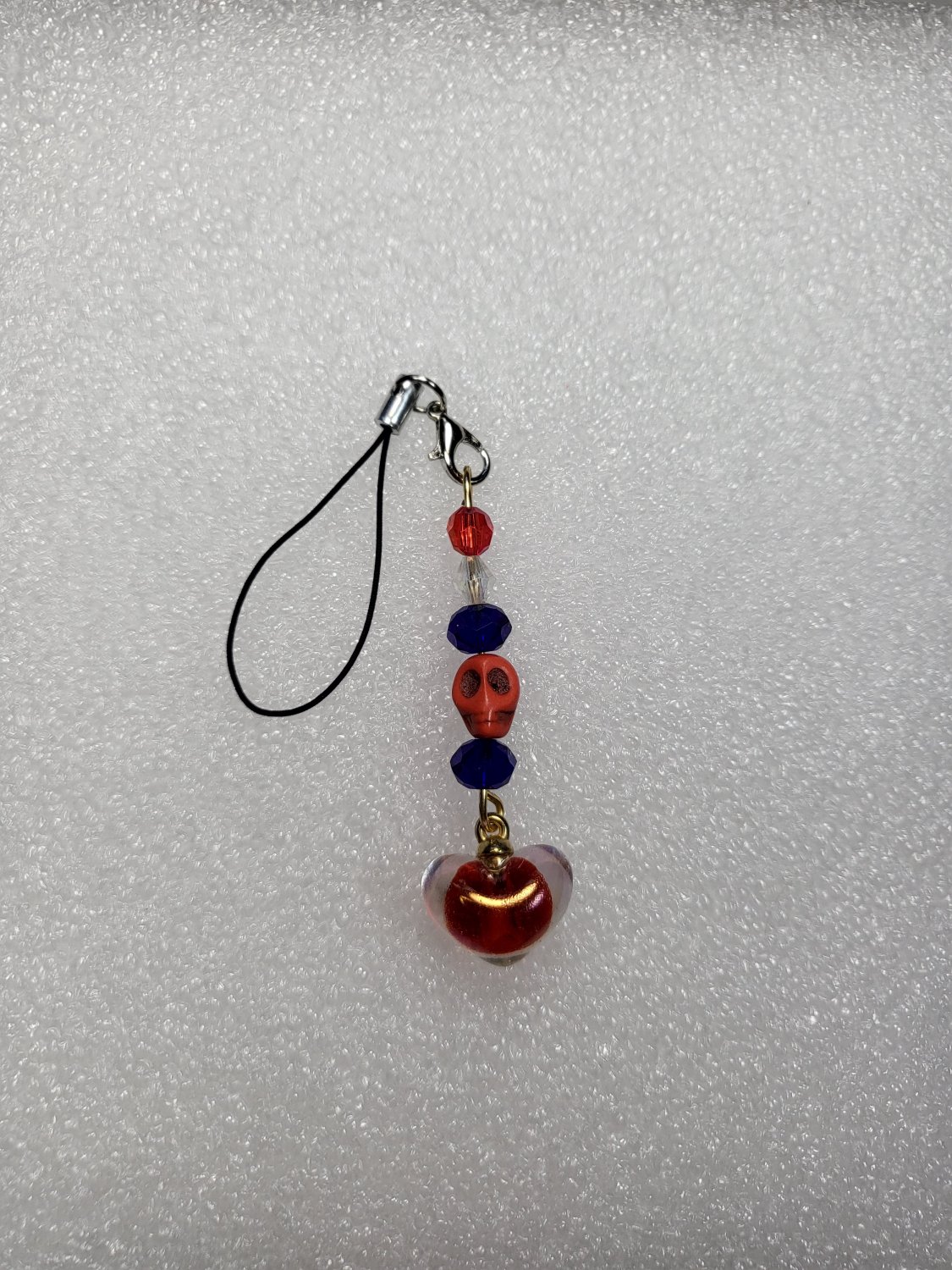 Handcrafted Bead Charm with Misc. Theme Pink and Blue