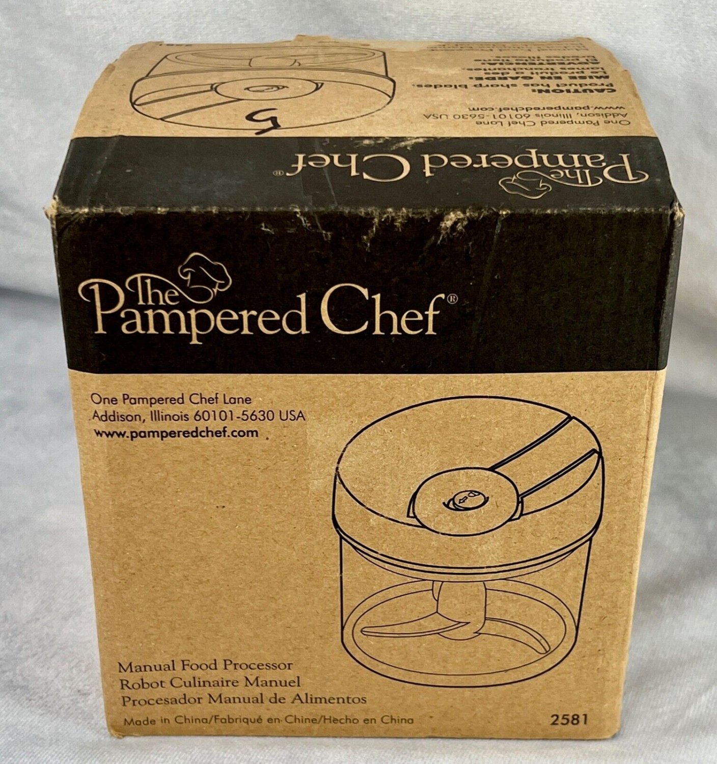 Pampered Chef Manual Food Processor 2581 New In Box