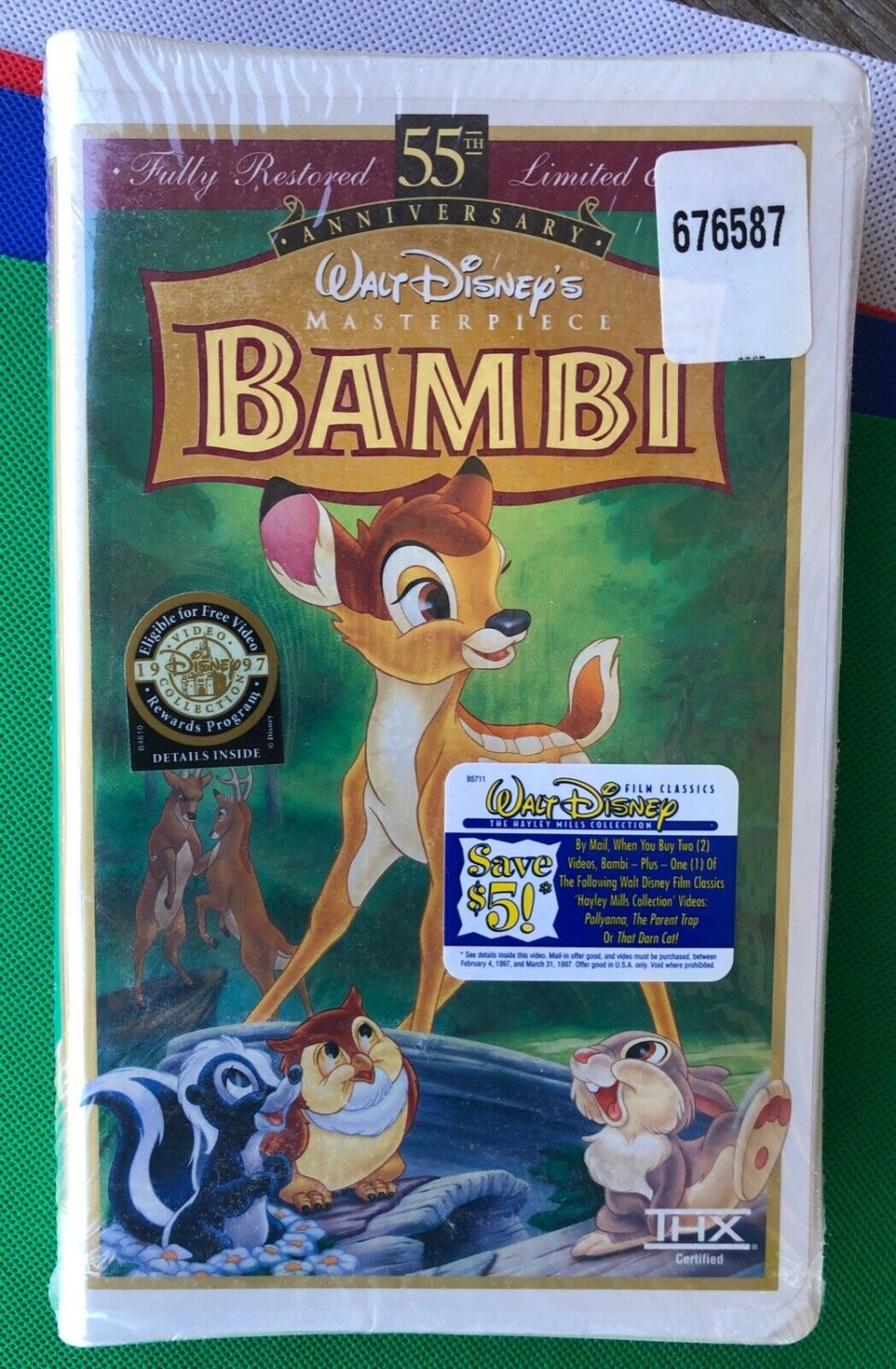 Disney Bambi 55th Anniversary VHS 9505 New Sealed